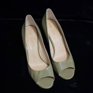 Cole Haan Air Lainey OT Pump Leather Open Toe Heels